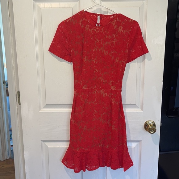 Red Open Back Dress - Picture 4 of 5